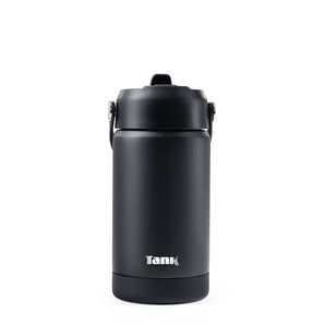 تانك موڤ، ٣٥٠ مل، زجاجة ستانلس ستيل، خالية من مادة BPA، معزولة حراريًا، مانع للتسريب - أسود