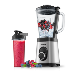 خلاط تانك سوبر ،  وعاء خلط زجاجي سعه 1.5 لتر، و زجاجه من البلاستيك خال من BPA سعه 900 مل ، 800 وات، YB-S62k ، ضمان  عامين