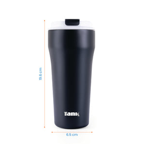 Tank Everyday Mug, 480ml, Stainless Steel, BPA free, insulated, Leakproof - Black