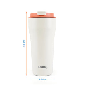 Tank Everyday Mug, 480ml, Stainless Steel, BPA free, insulated, Leakproof - Cream