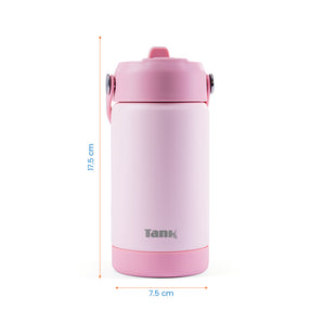 تانك موڤ، ٣٥٠ مل، زجاجة ستانلس ستيل، خالية من مادة BPA، معزولة حراريًا، مانع للتسريب - كوتون كاندى