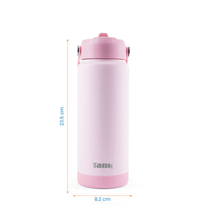 تانك موڤ، ٧٥٠ مل، زجاجة ستانلس ستيل، خالية من مادة BPA، معزولة حراريًا، مانع للتسريب - كوتون كاندى