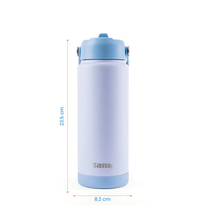 تانك موڤ، ٧٥٠ مل، زجاجة ستانلس ستيل، خالية من مادة BPA، معزولة حراريًا، مانع للتسريب - سكاى بلو